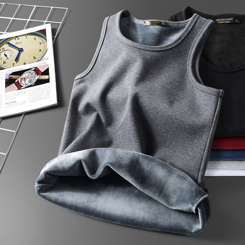 Γιλέκο με φλίς επένδυση, παχύ, εφαρμοστό στυλ, πολυεστέρας, Silver Fox Fleece, μονόχρωμο