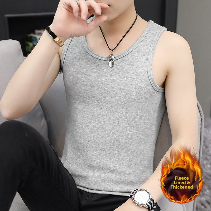 Γιλέκο με φλίς επένδυση, παχύ, εφαρμοστό στυλ, πολυεστέρας, Silver Fox Fleece, μονόχρωμο