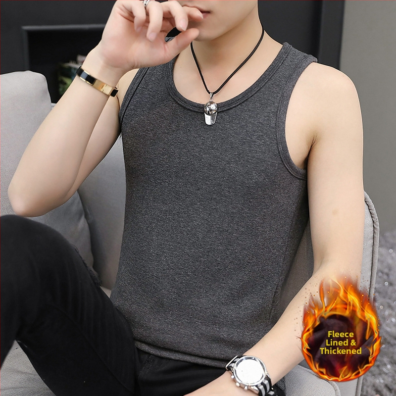 Γιλέκο με φλίς επένδυση, παχύ, εφαρμοστό στυλ, πολυεστέρας, Silver Fox Fleece, μονόχρωμο