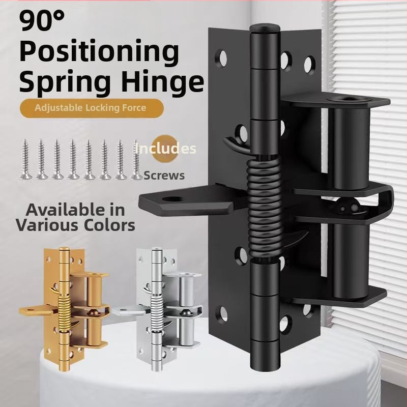 Daudzfunkcionāls pavasara eņģe durvīm ar automātisku aizvēršanu, slēgts mehānisms, mangāna tērauds, 90% buferis