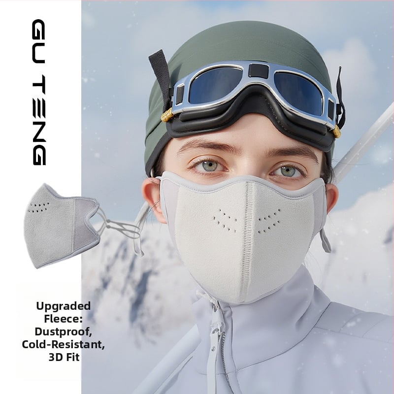 Unisex zimná teplá maska z austrálskej vlny, saténový povrch, odolná proti prachu a vetru