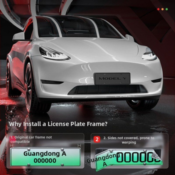 Plastični okvir za registarsku pločicu s zaštitom za Tesla Model Y/YL/3 - WL-002