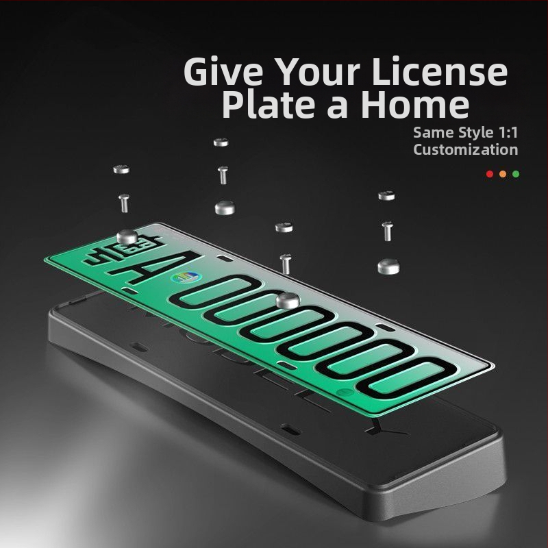 Plastični okvir za registarsku pločicu s zaštitom za Tesla Model Y/YL/3 - WL-002