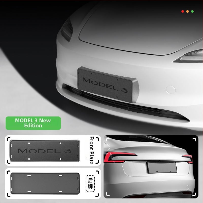 Plastični okvir za registarsku pločicu s zaštitom za Tesla Model Y/YL/3 - WL-002