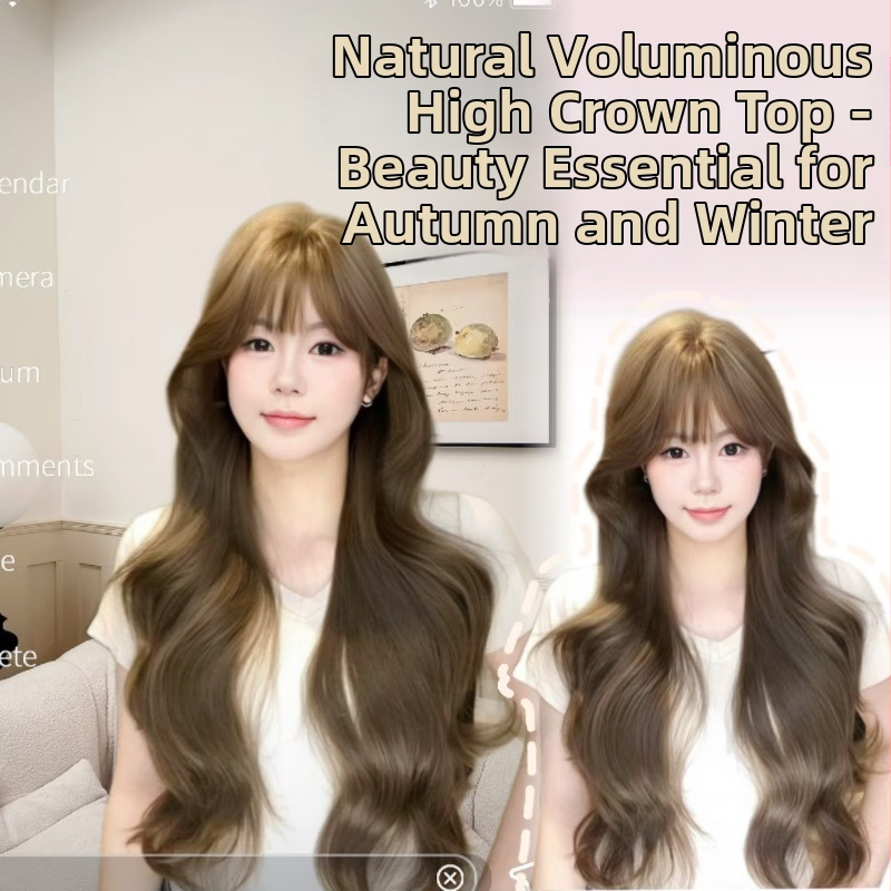 Heart Sea Dlhé kučeravé parochne pre ženy – prirodzený štýl, hodváb s vysokou teplotou, mechanický uzáver, nie je možné farbiť ani permovať