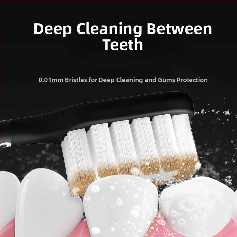 Oralgos rankinis dantų šepetėlis DB-XA007, dviejų vienetų pakuotė, minkšti šereliai, platus galvutė, dantenų apsauga, neslidus rankenos paviršius