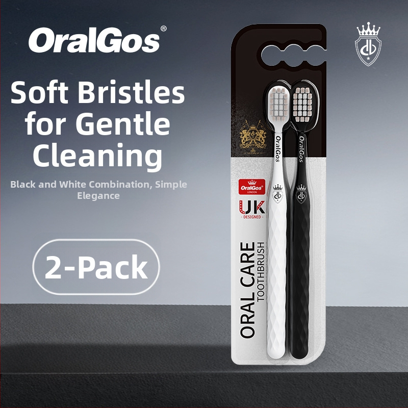 Oralgos ručna četkica DB-XA007, paket dva, mekane dlačice, široka glava, zaštita desni, protuklizna ručka