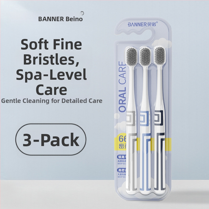 Oralgos ručna četkica DB-XA007, paket dva, mekane dlačice, široka glava, zaštita desni, protuklizna ručka