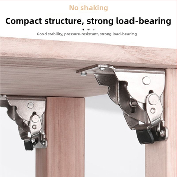 Pružinový pánt na skladanie, zosilnený, nastaviteľný 90°–180°, samouzamykajúci pre prepojenie nábytku, model 7055, mangánová oceľ, niklované povrchové úpravy, značka Honor Horse, moderný jednoduchý štýl