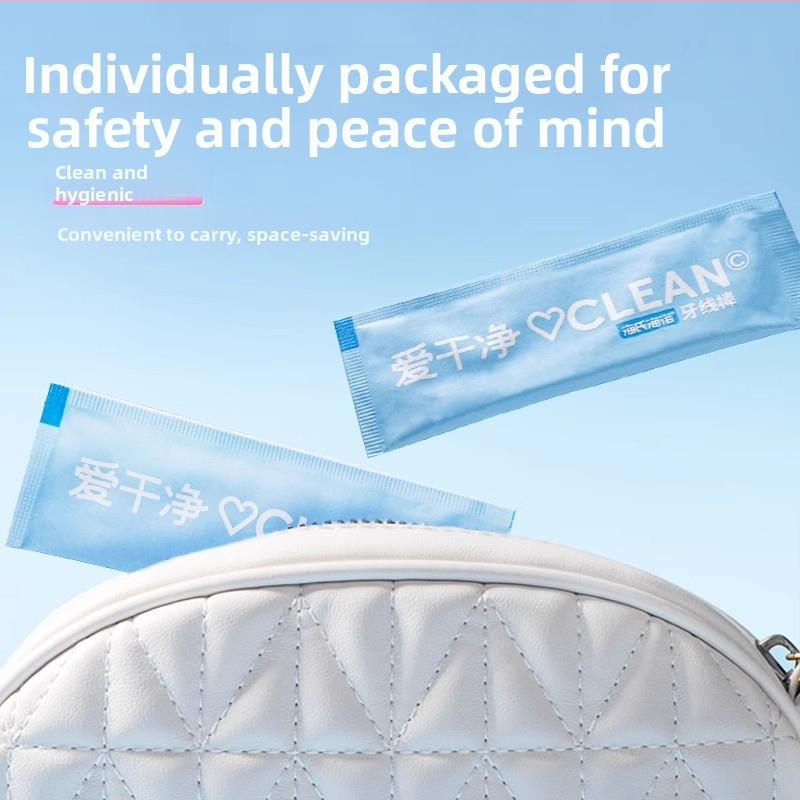 Floss tyčinky — ultra-tenký vlákn, jednorazové, prenosné domáce balenie, 30–50 ks v balení