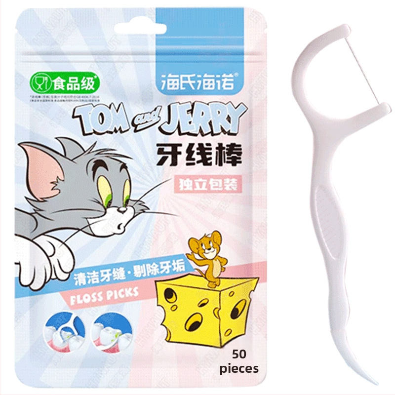 Floss tyčinky — ultra-tenký vlákn, jednorazové, prenosné domáce balenie, 30–50 ks v balení