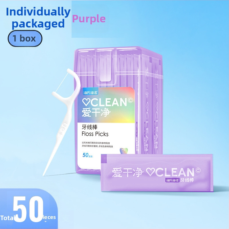 Floss tyčinky — ultra-tenký vlákn, jednorazové, prenosné domáce balenie, 30–50 ks v balení