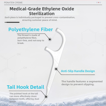 Dentálne špáradlá s niťou, individuálne balené, jednorazové, ultra tenké, s vysokou pevnosťou, na domáce aj klinické použitie