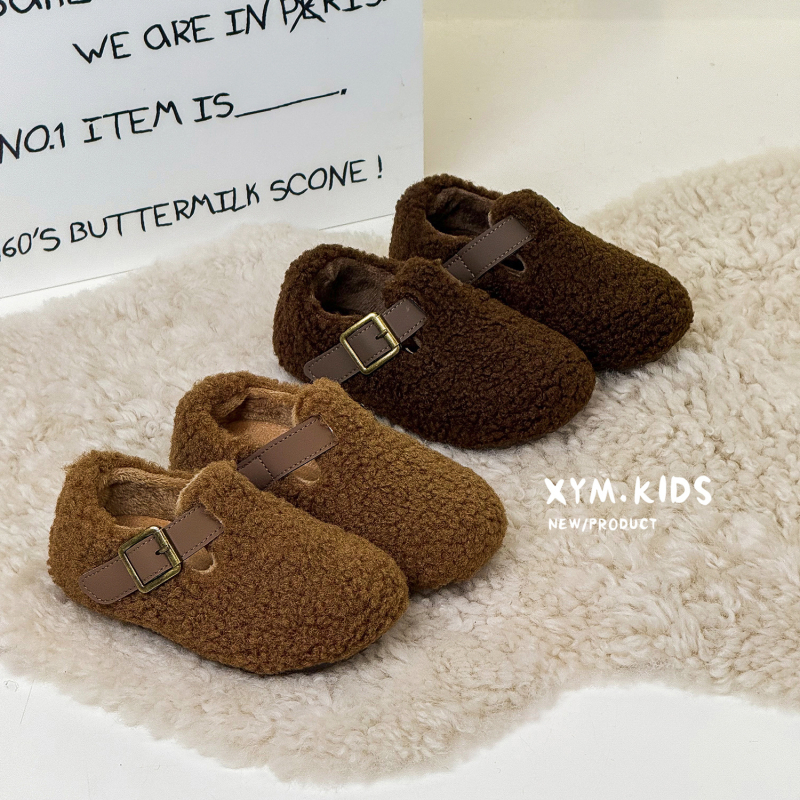 Koreapärase stiiliga karvased beebajalatsid pehme tallaga, ülaosa tekstiilmaterjalist, Velcro sulgemine, 1–6-aastastele