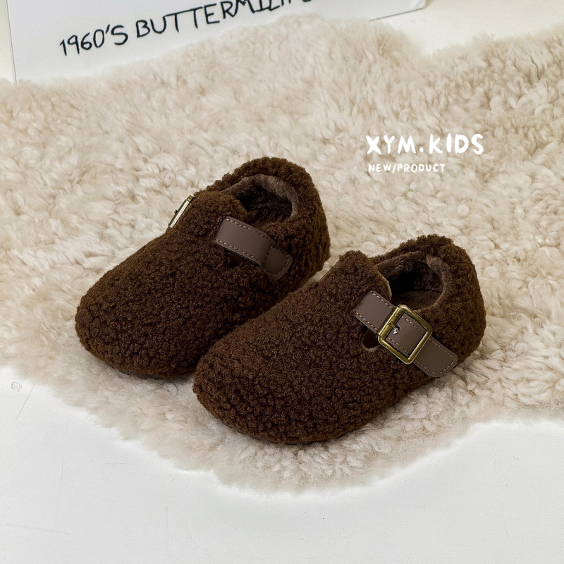 Koreapärase stiiliga karvased beebajalatsid pehme tallaga, ülaosa tekstiilmaterjalist, Velcro sulgemine, 1–6-aastastele