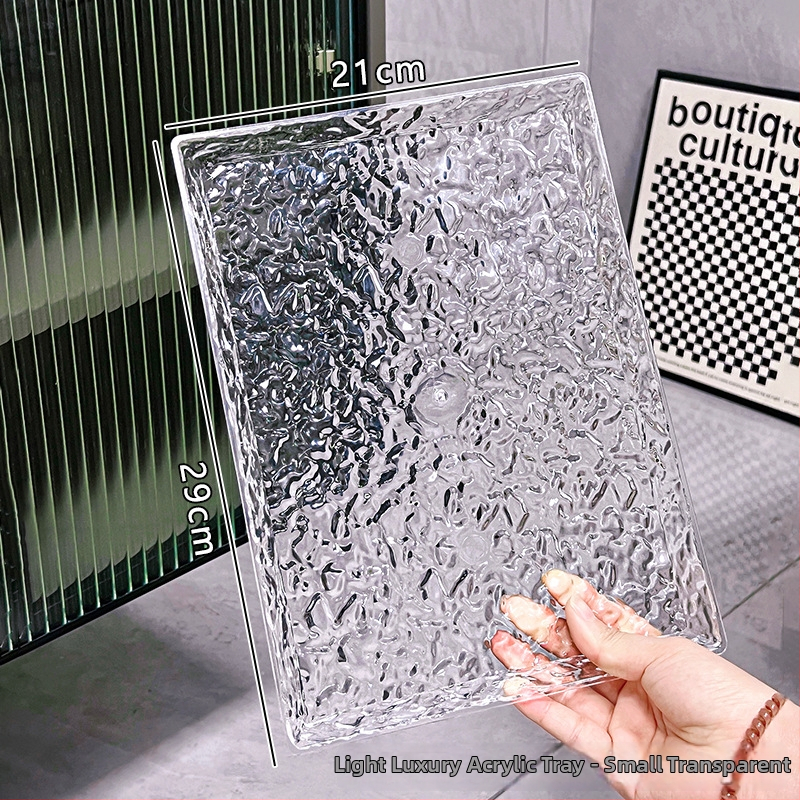 Akrylový stolný podnos, štvorcový tvar, moderný minimalistický štýl, možnosť prispôsobenia