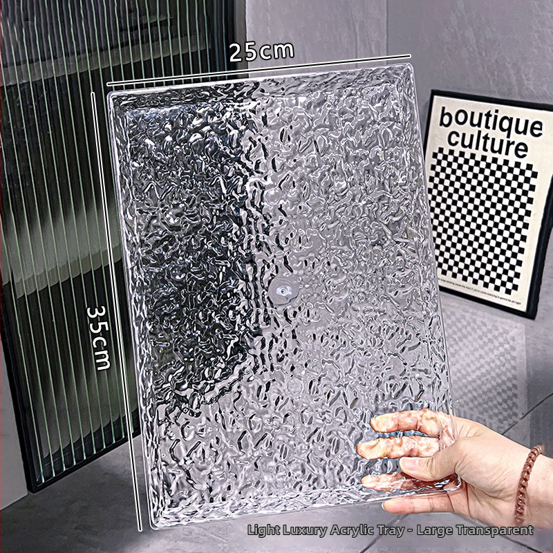 Akrylový stolný podnos, štvorcový tvar, moderný minimalistický štýl, možnosť prispôsobenia