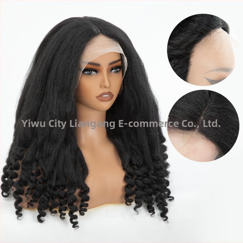 Parochňa s dlhými vlnami, model ALW-218, vlasy z vysokoteplotného hodvábneho vlákna, mechanické spracovanie, stredový part, malé kučery, nefarbiteľné