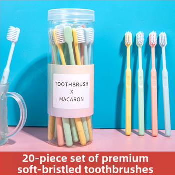 Ručna četkica za zube, mekše dlačice, paket u kanti, 20 komada, za odrasle