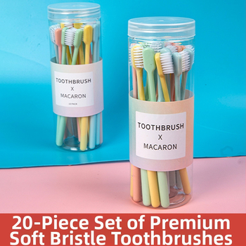 Ručna četkica za zube, mekše dlačice, paket u kanti, 20 komada, za odrasle