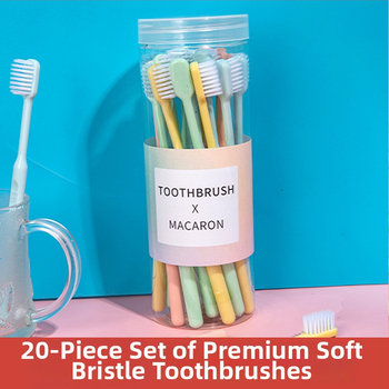 Ručna četkica za zube, mekše dlačice, paket u kanti, 20 komada, za odrasle