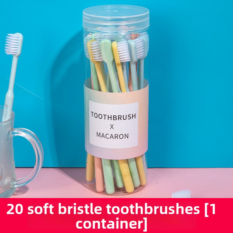 Ručna četkica za zube, mekše dlačice, paket u kanti, 20 komada, za odrasle