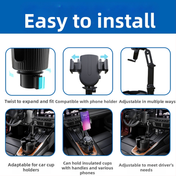 Sõiduki karahoidja koos telefoni hoidikuga – ABS, mudel AC-2394, bränd carfu