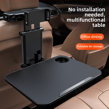 Stôl pre zadnú lavicu auta – viacfunkčný, skladací, demontovateľný; Materiál: plast; Inštalácia: na stenu; Značka: Helloleiboo/Leiben; Univerzálna kompatibilita