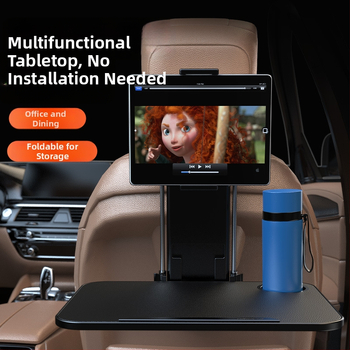 Stôl pre zadnú lavicu auta – viacfunkčný, skladací, demontovateľný; Materiál: plast; Inštalácia: na stenu; Značka: Helloleiboo/Leiben; Univerzálna kompatibilita