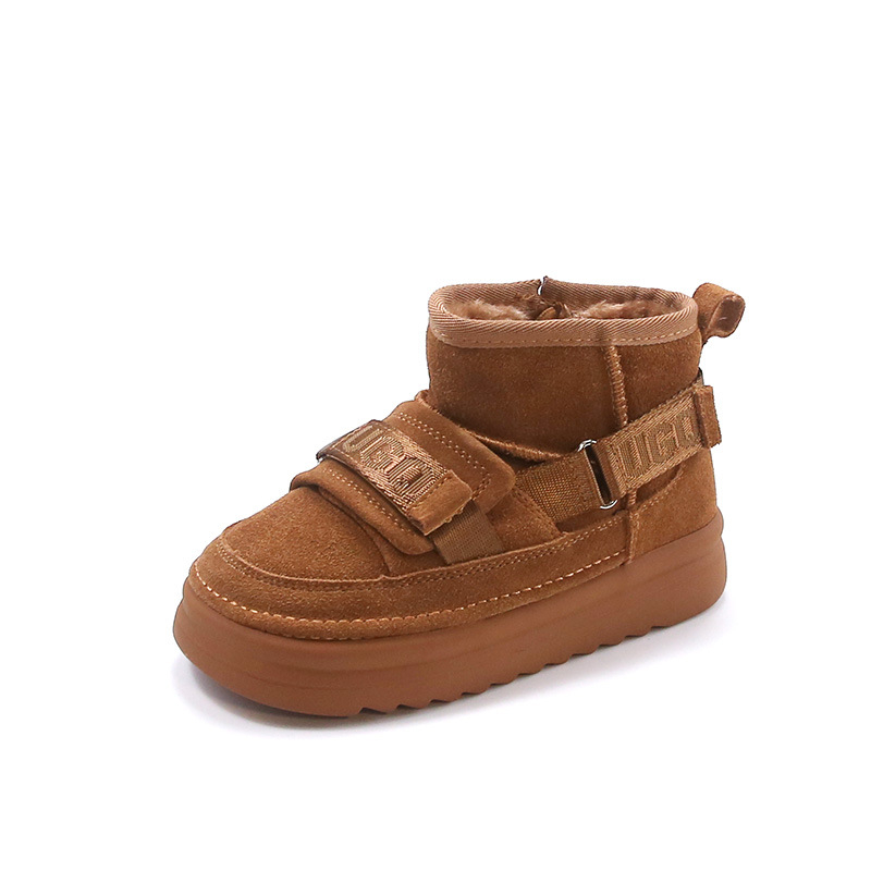 Detské zimné čižmy – Zima 2025, Korejský štýl, unisex, vršok z mikrovláknovej kože, podrážka z gumy, vek 7–16, TY-808