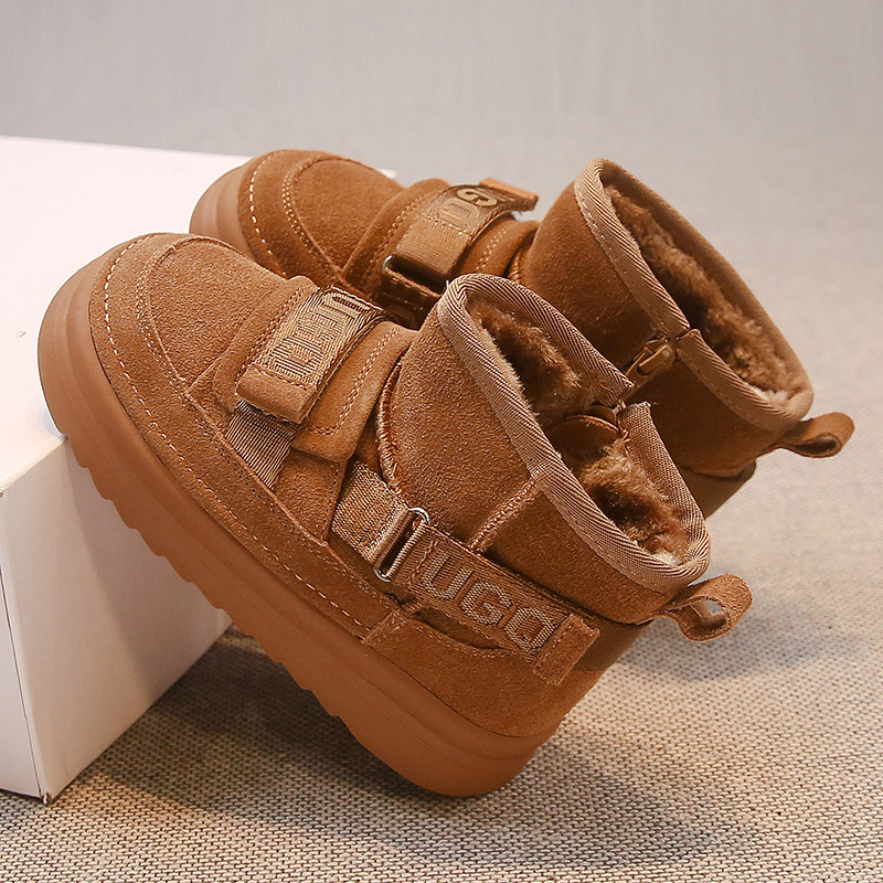 Detské zimné čižmy – Zima 2025, Korejský štýl, unisex, vršok z mikrovláknovej kože, podrážka z gumy, vek 7–16, TY-808