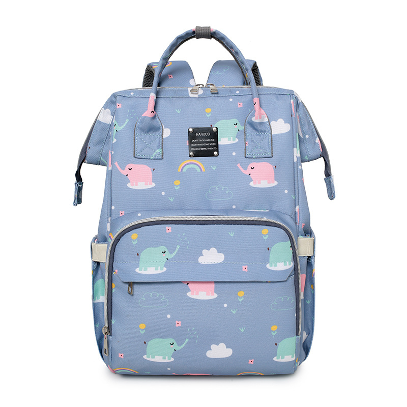 Torba za majke na putovanju – velik kapacitet, Oxford tkanina, USB priključak, suho/mokro odjeljak, cvjetni uzorak