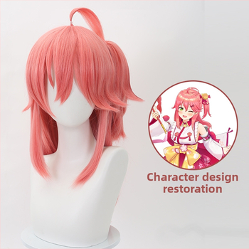 Cardamom vtuber cosplay parochňa, Sakura čarodejnica štýl, teplovzdorné vlákna, model D637, s tigrovým klipom