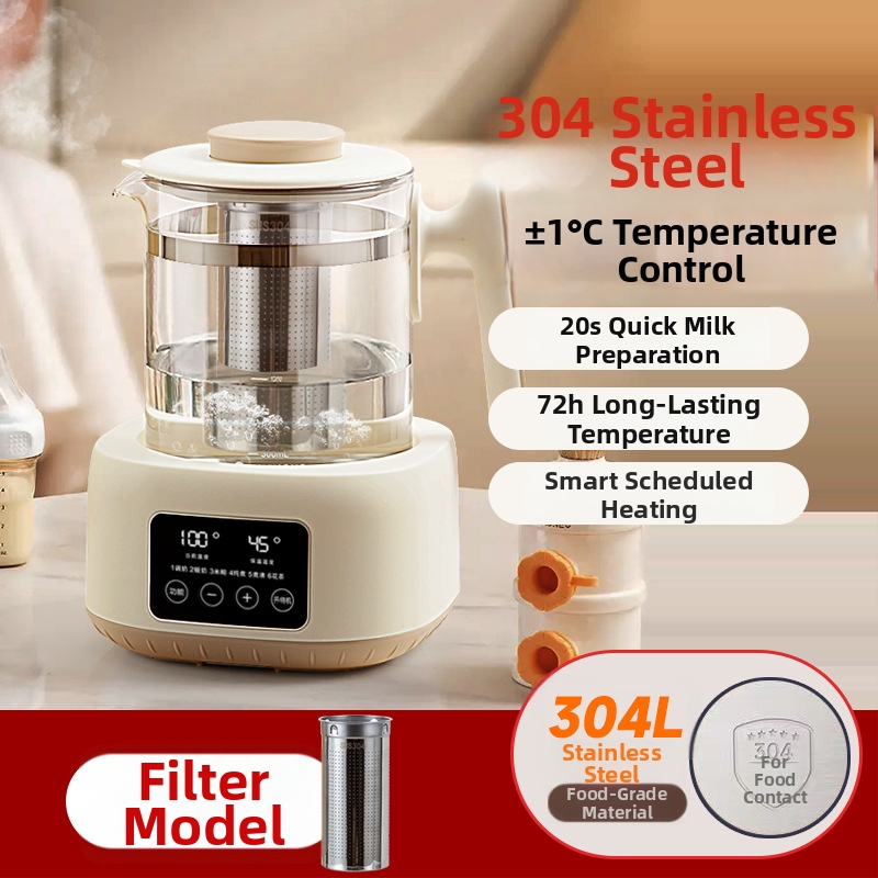 Elektrický kanv s konštantnou teplotou na zohrievanie dojčenského mlieka, 1,3 L, 800 W, automatické vypínanie