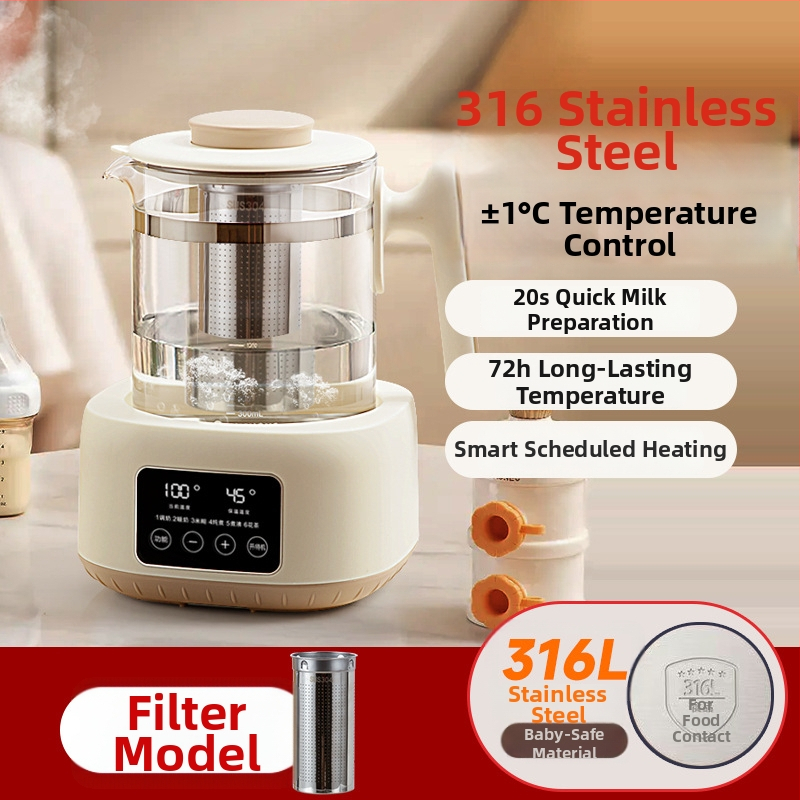 Elektrický kanv s konštantnou teplotou na zohrievanie dojčenského mlieka, 1,3 L, 800 W, automatické vypínanie