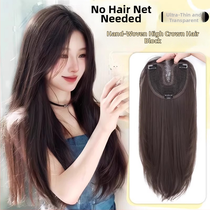 Longyang Dámsky Príčesok, Rovné Dlhé Vlasy, Vysokotepelný Hodváb, Poloručne Tkaný, Nie je Možné Farbovať ani Žehliť