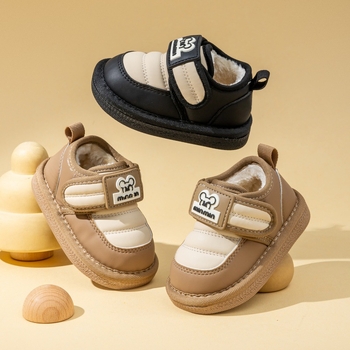 Detské zimné čižmy pre 1–3 roky – unisex, s kožušinkou, krátke čižmy, mäkká gumová podrážka, vrchný materiál syntetická koža