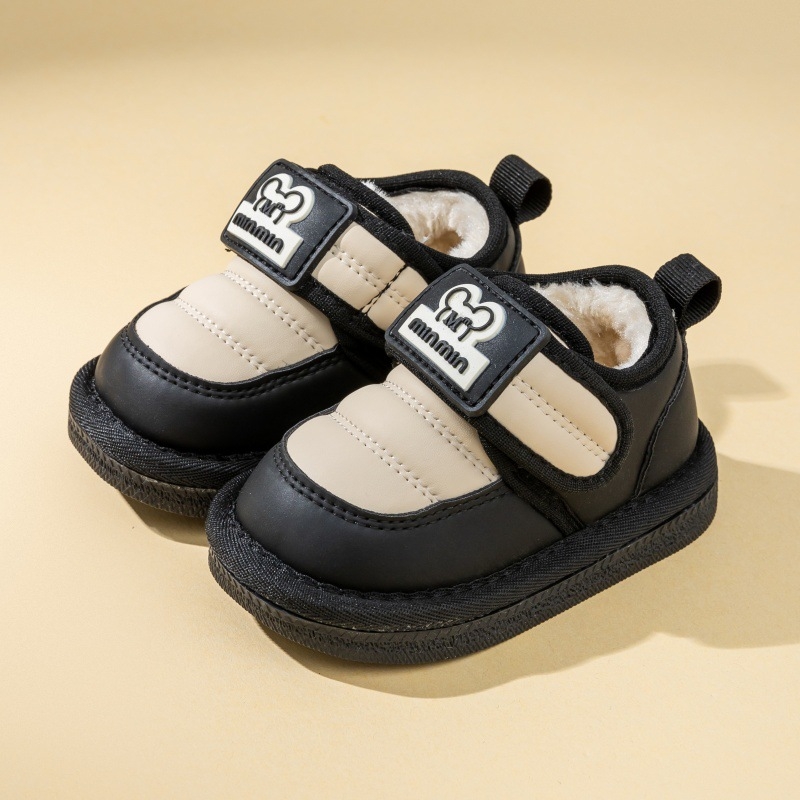 Detské zimné čižmy pre 1–3 roky – unisex, s kožušinkou, krátke čižmy, mäkká gumová podrážka, vrchný materiál syntetická koža
