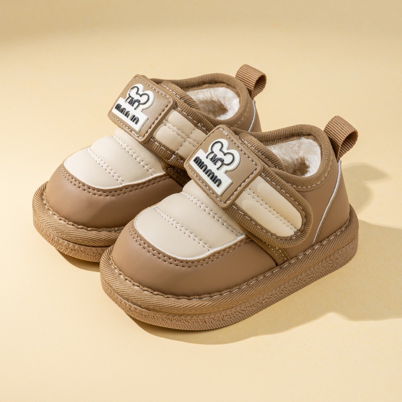 Detské zimné čižmy pre 1–3 roky – unisex, s kožušinkou, krátke čižmy, mäkká gumová podrážka, vrchný materiál syntetická koža