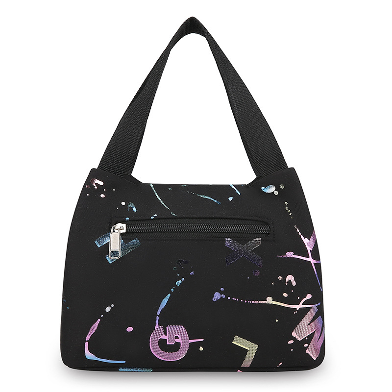 Geantă Tote pentru femei – Simplitate urbană, material Oxford, închidere cu fermoar, formă orizontală pătrată, buzunar ID