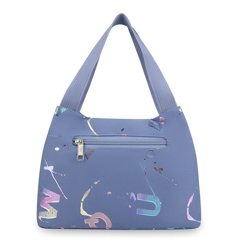 Geantă Tote pentru femei – Simplitate urbană, material Oxford, închidere cu fermoar, formă orizontală pătrată, buzunar ID