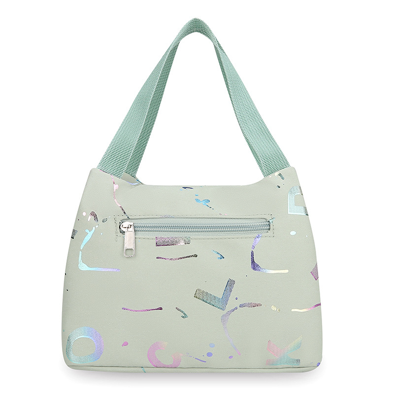 Geantă Tote pentru femei – Simplitate urbană, material Oxford, închidere cu fermoar, formă orizontală pătrată, buzunar ID