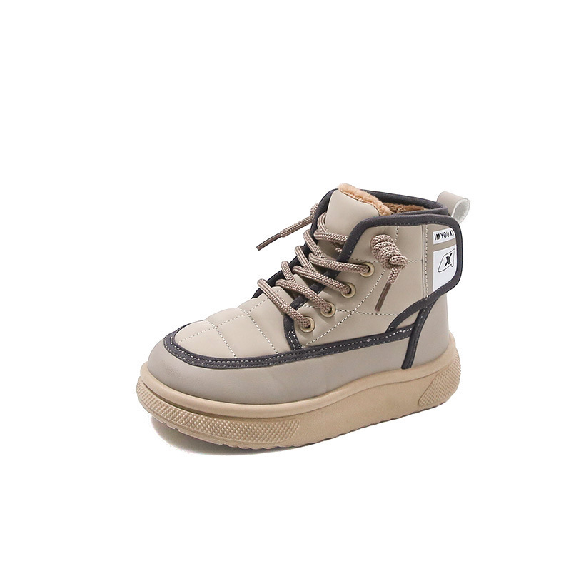 Laste kõrgemad talvesussid karusnahavoodriga, ülaosa kunstnahk, PVC talla, Velcro sulgemine, paks konstruktsioon