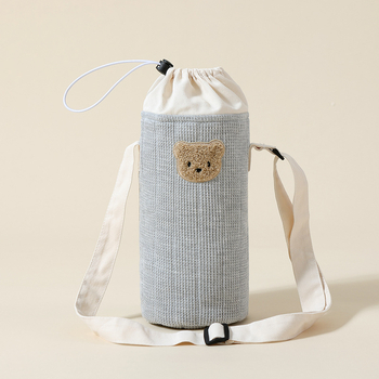 Torba za bočicu mlijeka od 100% pamuka, Velika zapremina, Prenosna ručna/ramena torba, Zaštitni omot za bočicu