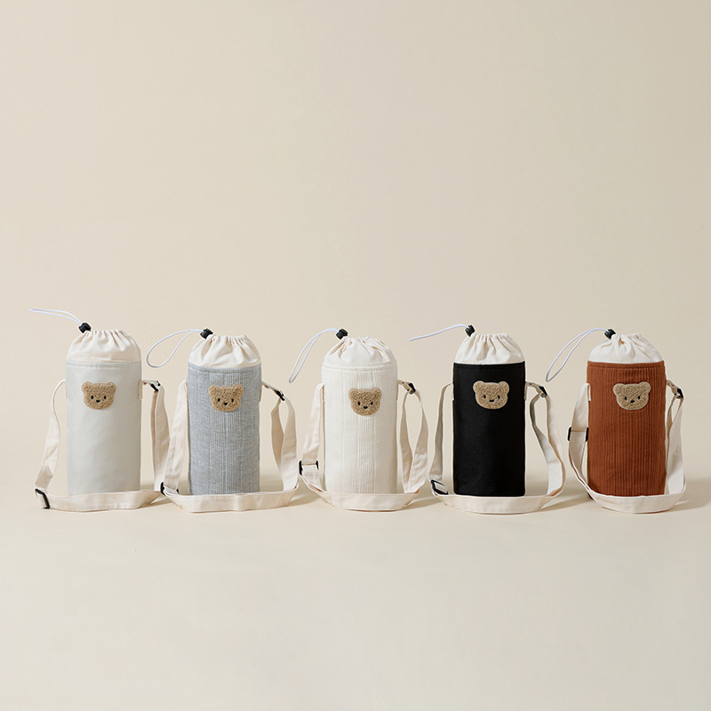 Torba za bočicu mlijeka od 100% pamuka, Velika zapremina, Prenosna ručna/ramena torba, Zaštitni omot za bočicu