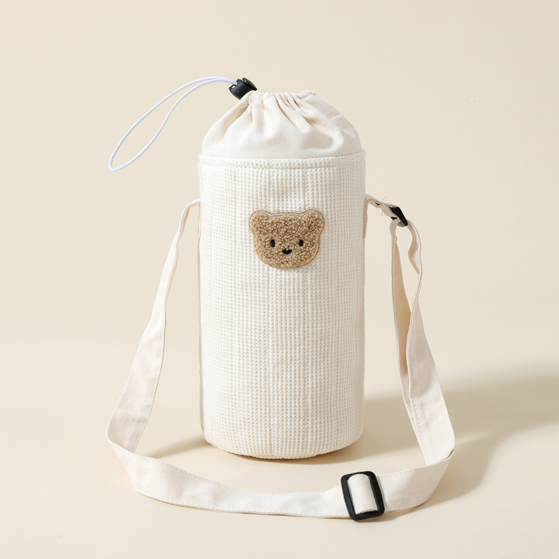 Torba za bočicu mlijeka od 100% pamuka, Velika zapremina, Prenosna ručna/ramena torba, Zaštitni omot za bočicu