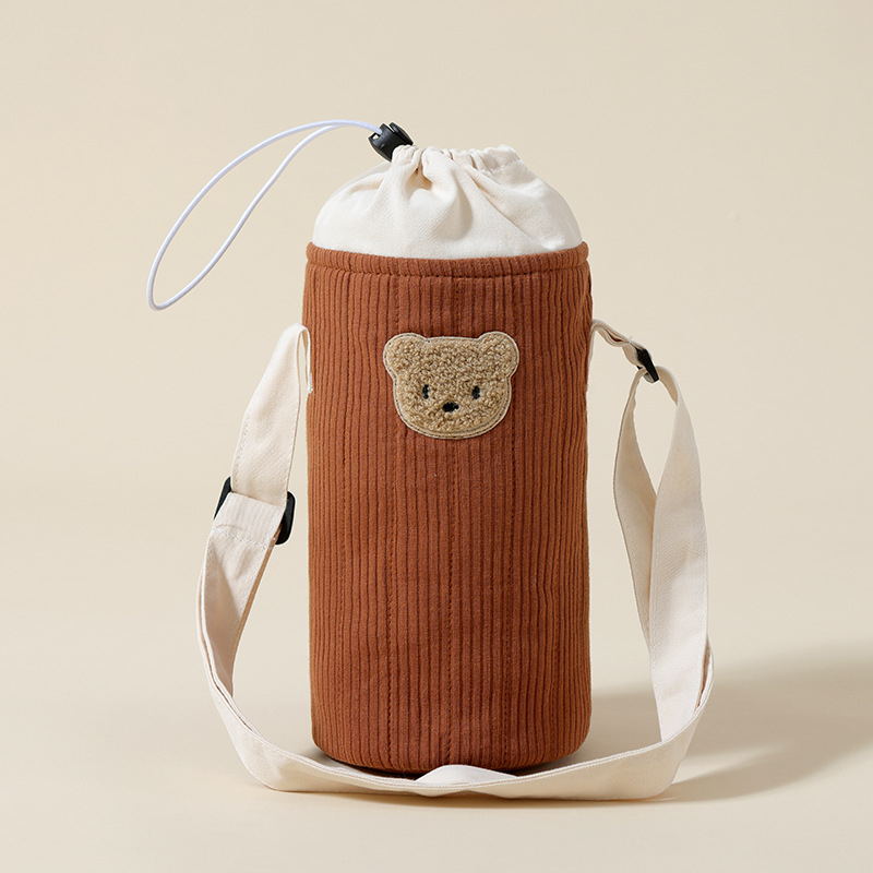 Torba za bočicu mlijeka od 100% pamuka, Velika zapremina, Prenosna ručna/ramena torba, Zaštitni omot za bočicu