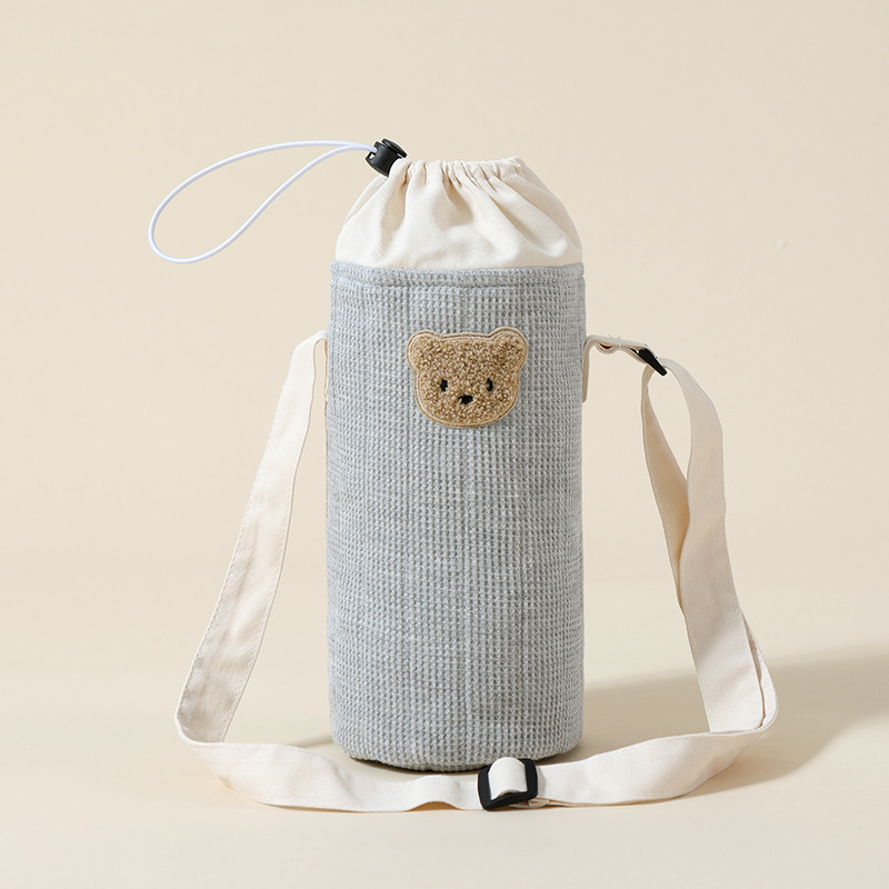 Torba za bočicu mlijeka od 100% pamuka, Velika zapremina, Prenosna ručna/ramena torba, Zaštitni omot za bočicu
