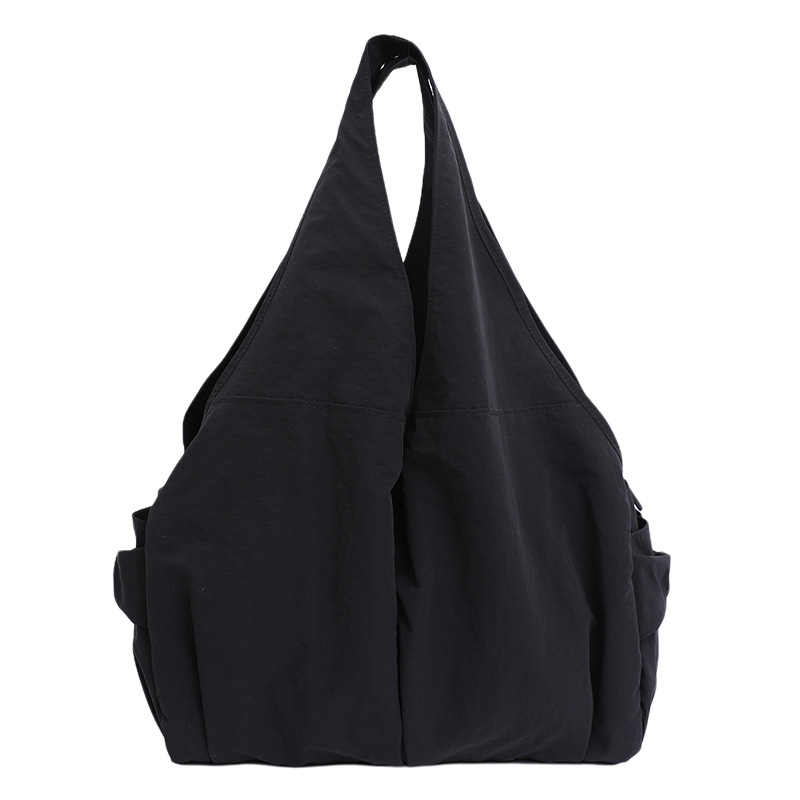 Nailonist tote kott tõmblukuga, polüestervooder, vertikaalne ristkülikukujuline, kahekordse õlarihmaga