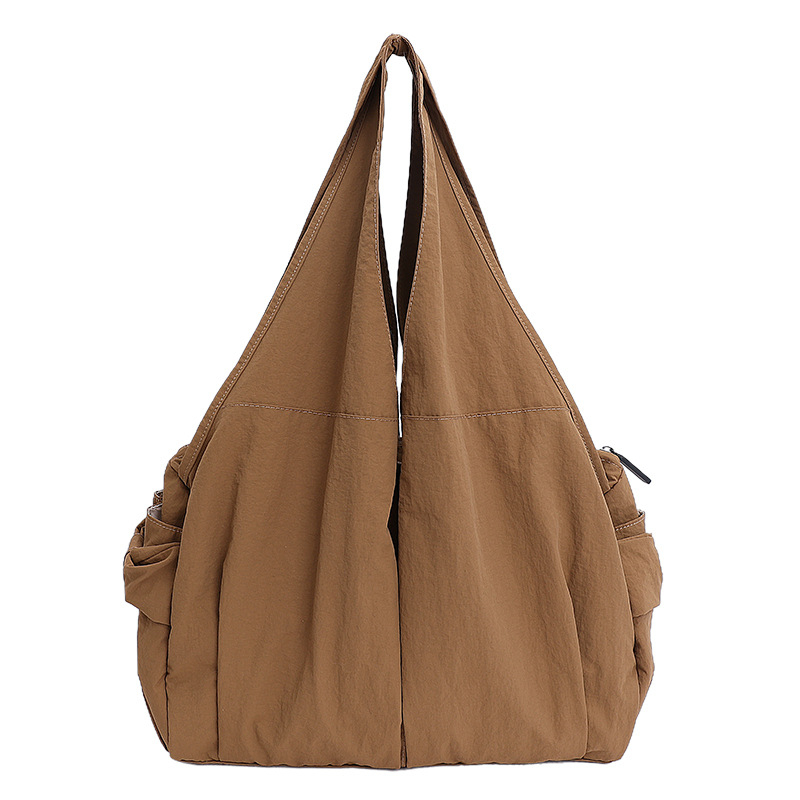 Nailonist tote kott tõmblukuga, polüestervooder, vertikaalne ristkülikukujuline, kahekordse õlarihmaga